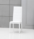 VIG Furniture Donna - Contemporary White Leatherette Dining Chair (Set of 2) VGGU9007CH-WHT