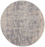 Nourison Rustic Textures RUS01 Painterly Machine Made Power-loomed Indoor Area Rug Ivory/Silver 7'10" x round 99446835888