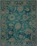 Nourison Nourison 2020 NR202 Persian Machine Made Loomed Indoor Area Rug Teal 5'3" x 7'5" 99446363237