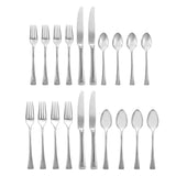 Federal Platinum 20-Piece Flatware Set – Modern 18/10 Stainless Steel, Service for 4, Dishwasher Safe