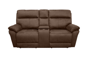 Porter Designs Pagosa Power Transitional Reclining Console Love Brown 03-202C-46-8190