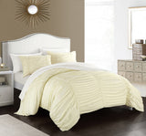 Kaiah Beige Queen 3pc Comforter Set