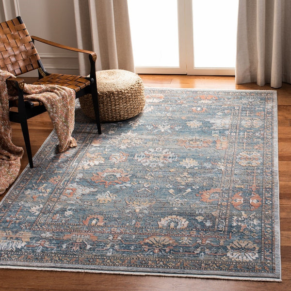 Victoria 900 Victoria 905 Traditional Power Loomed Polypropylene Rug Blue / Ivory