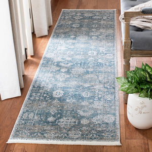 Victoria 900 Victoria 907 Traditional Power Loomed Polypropylene Rug Blue / Ivory