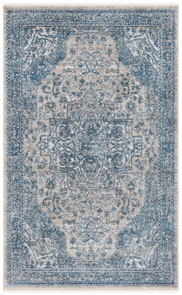 Victoria 900 Victoria 910 Traditional Power Loomed Polypropylene Rug Blue / Grey