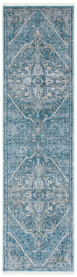 Victoria 900 Victoria 932 Traditional Power Loomed Polypropylene Rug Blue / Grey