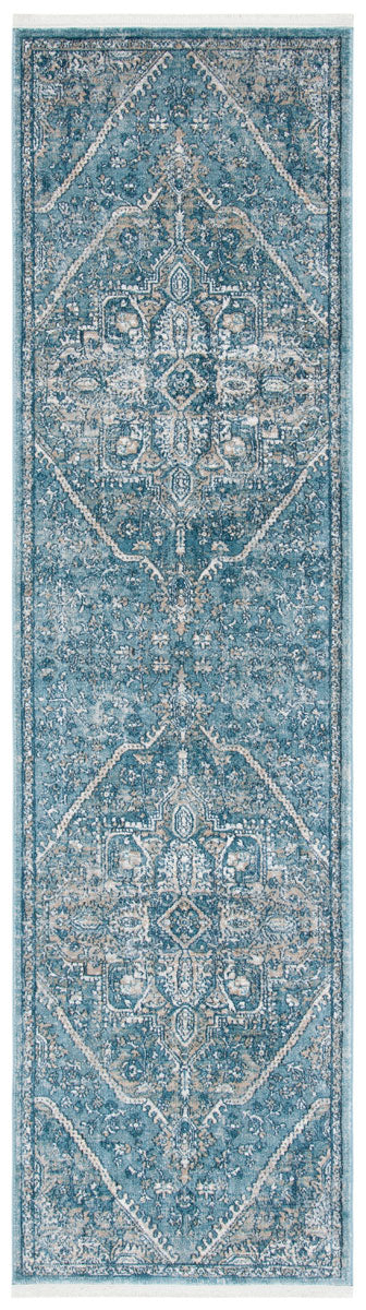 Victoria 900 Victoria 932 Traditional Power Loomed Polypropylene Rug Blue / Grey