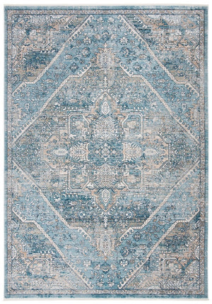 Victoria 900 Victoria 932 Traditional Power Loomed Polypropylene Rug Blue / Grey