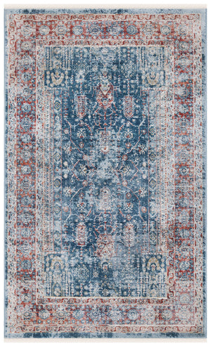 Victoria 900 Victoria 997 Traditional Power Loomed Polypropylene Rug Navy / Red