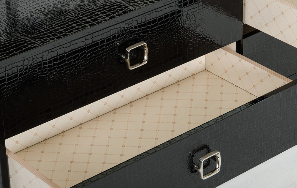 VIG Furniture A&X Victoria Modern Black Crocodile Dresser VGUNAW421-159-BLK VGUNAW421-159-BLK