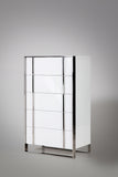 VIG Furniture Nova Domus Francois Modern White & Stainless Steel Chest VGHBVIG-I-WHT