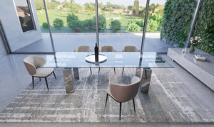VIG Furniture Modrest Viking - Modern Extendable Glass Dining Table VGYFDT8180S-DT