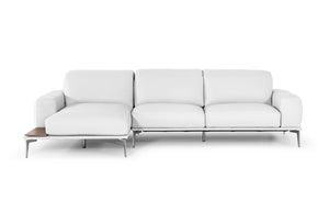 VIG Furniture Estro Salotti Villeneuve - Modern White Italian Left Facing Sectional Sofa VGNTVILLENEUVE-WHTX-LAF-SECT