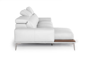 VIG Furniture Estro Salotti Villeneuve - Modern White Italian Left Facing Sectional Sofa VGNTVILLENEUVE-WHTX-LAF-SECT