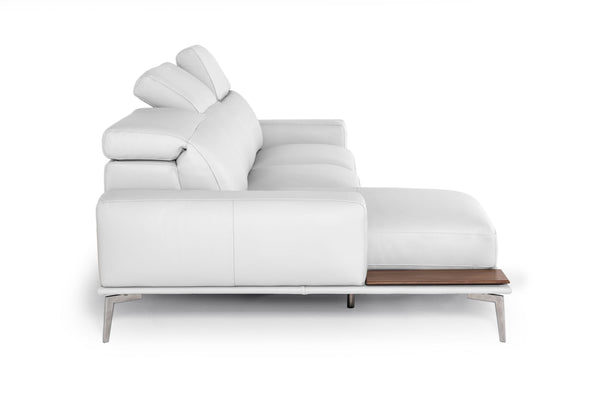VIG Furniture Estro Salotti Villeneuve - Modern White Italian Left Facing Sectional Sofa VGNTVILLENEUVE-WHTX-LAF-SECT