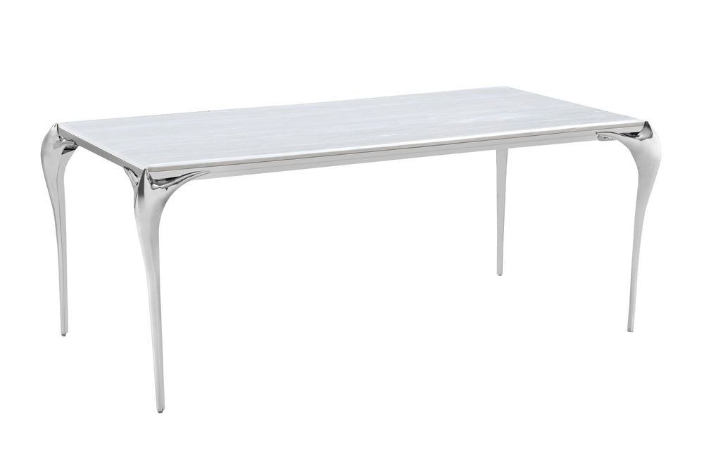 VIG Furniture Modrest Vince - Modern Faux Marble & Stainless Steel Dining Table VGZAT107-DT-1
