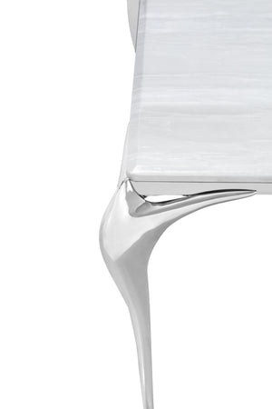 VIG Furniture Modrest Vince - Modern Faux Marble & Stainless Steel Dining Table VGZAT107-DT-1