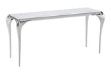 VIG Furniture Modrest Vince - Faux Marble & Stainless Steel Console Table VGZAX107-GRY
