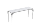 VIG Furniture Modrest Vince - Faux Marble & Stainless Steel Console Table VGZAX107-GRY