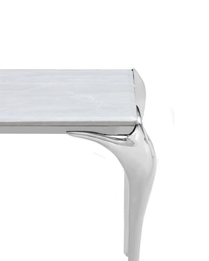 VIG Furniture Modrest Vince - Faux Marble & Stainless Steel Console Table VGZAX107-GRY