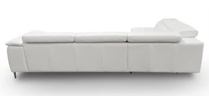 VIG Furniture Coronelli Collezioni Viola - Italian Contemporary Grey Leather Left Facing Sectional Sofa VGCCVIOLA-KIM-GRY-LAF-SECT