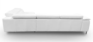 VIG Furniture Coronelli Collezioni Viola - Italian Contemporary White Leather Right Facing Sectional Sofa VGCCVIOLA-KIM-WHT-RAF-SECT