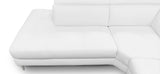 VIG Furniture Coronelli Collezioni Viola - Italian Contemporary White Leather Left Facing Sectional Sofa VGCCVIOLA-KIM-WHT-LAF-SECT