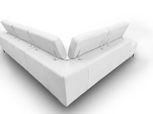 VIG Furniture Coronelli Collezioni Viola - Italian Contemporary White Leather Left Facing Sectional Sofa VGCCVIOLA-KIM-WHT-LAF-SECT