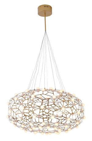 Bethel Gold LED Chandelier in Iron & Acrylic