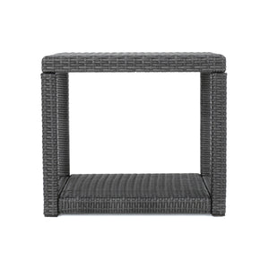 Noble House Boracay Outdoor Grey Wicker Accent Table