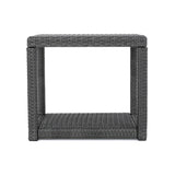 Noble House Boracay Outdoor Grey Wicker Accent Table