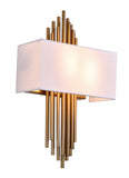 Bethel Gold Wall Sconce in Metal & Fabric