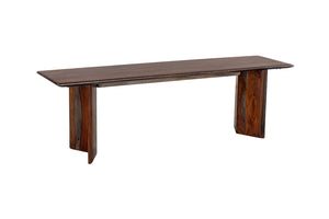 Porter Designs Cambria Solid Sheesham Wood Modern Dining Bench Gray 07-116-13-8397M