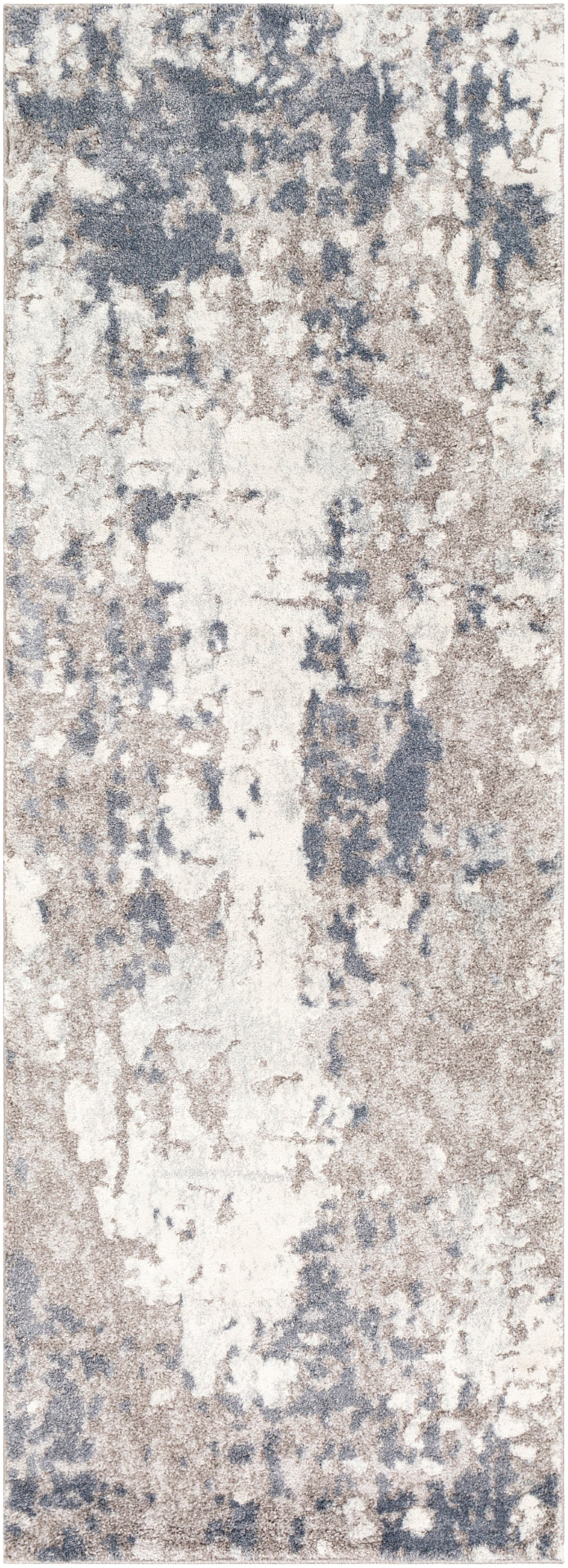 Venice VNE-2304 Modern Polypropylene Rug VNE2304-9123 Pale Blue, Denim, Light Gray, Medium Gray, Ivory 100% Polypropylene 9' x 12'3"