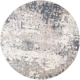 Venice VNE-2304 Modern Polypropylene Rug VNE2304-710RD Pale Blue, Denim, Light Gray, Medium Gray, Ivory 100% Polypropylene 7'10" Round