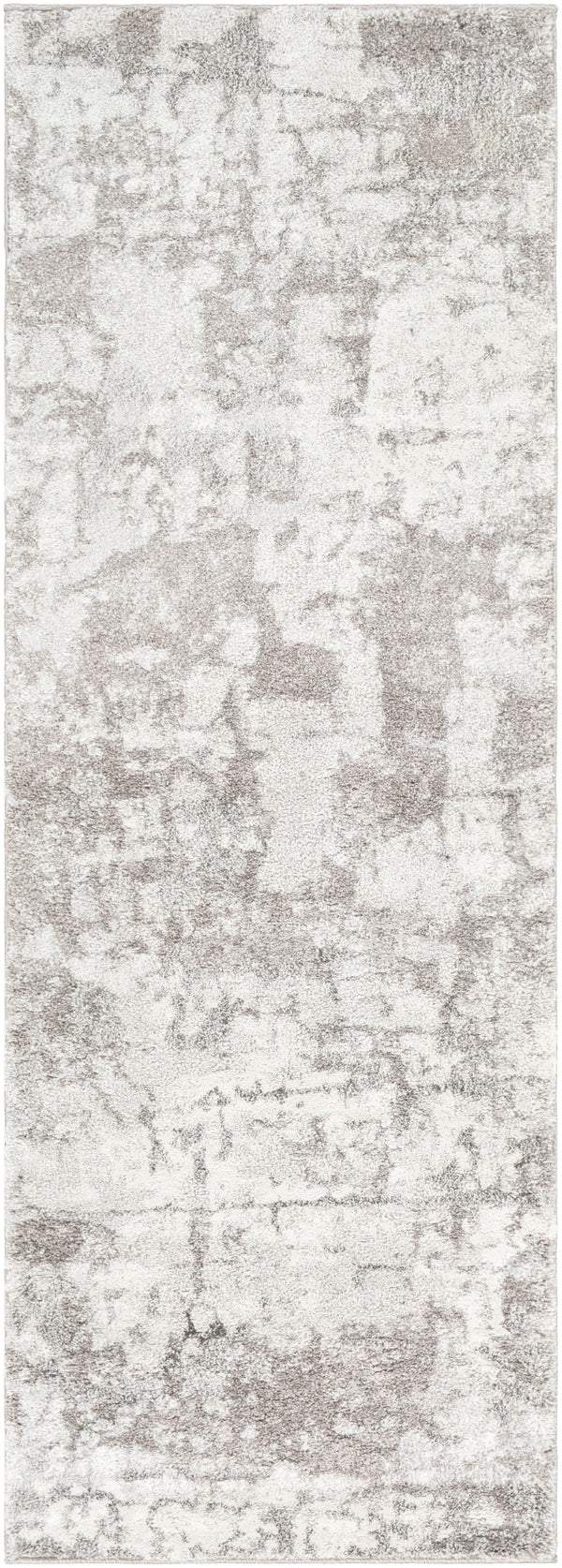 Venice VNE-2305 Modern Polypropylene Rug VNE2305-2773 Medium Gray, Light Gray, Ivory, Charcoal 100% Polypropylene 2'7" x 7'3"