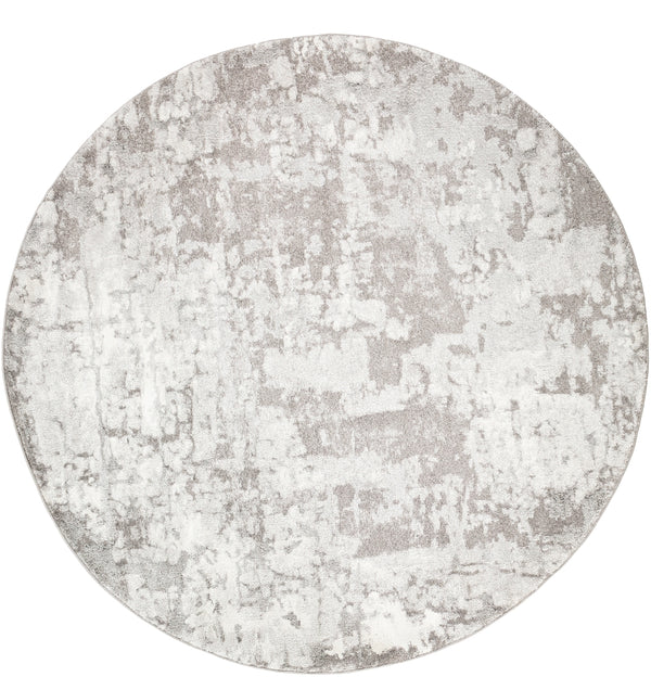Venice VNE-2305 Modern Polypropylene Rug VNE2305-710RD Medium Gray, Light Gray, Ivory, Charcoal 100% Polypropylene 7'10" Round