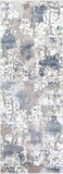 Venice VNE-2306 Modern Polypropylene Rug VNE2306-2773 Denim, Pale Blue, Light Gray, Medium Gray, Ivory 100% Polypropylene 2'7" x 7'3"