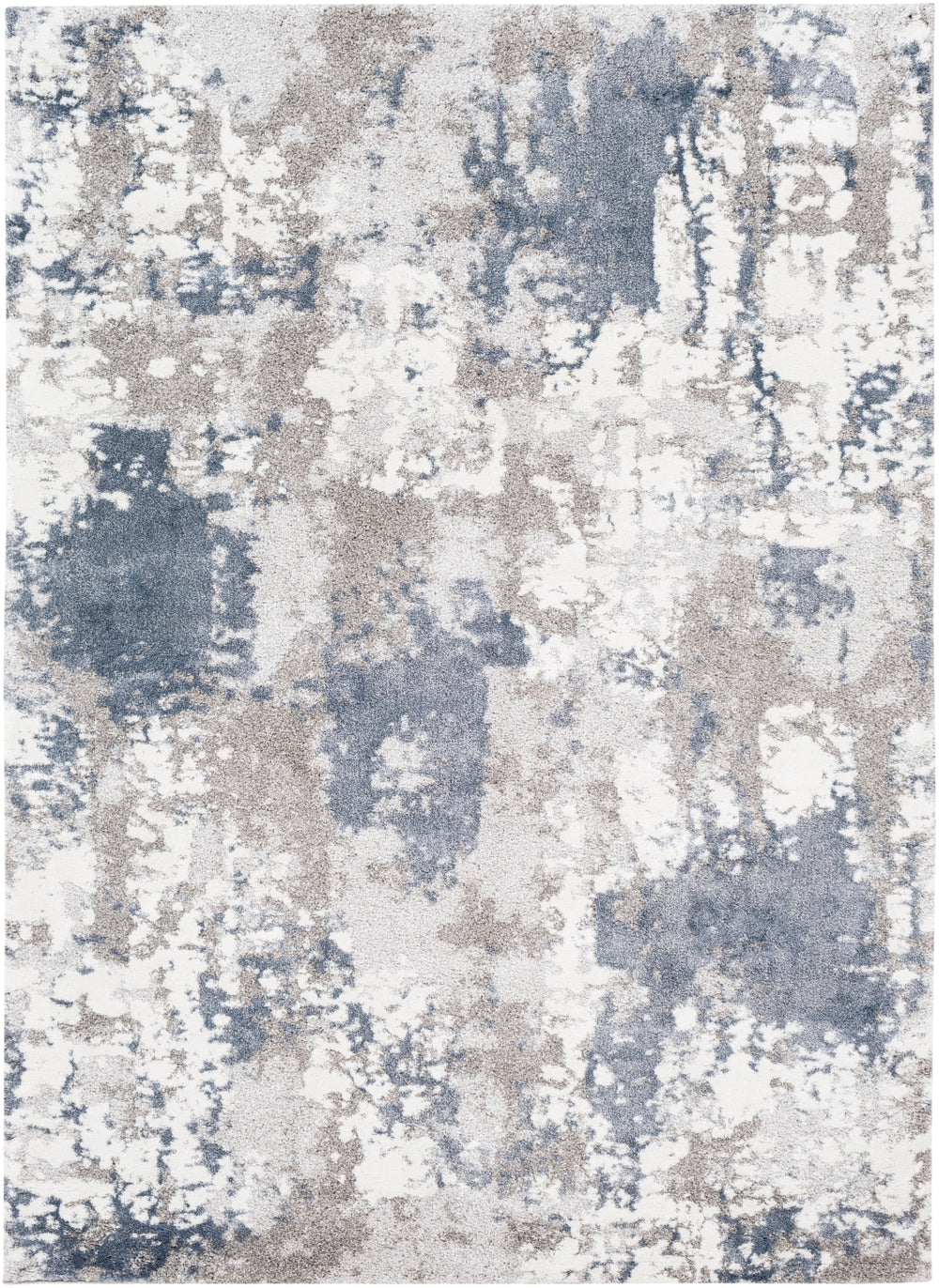 Venice VNE-2306 Modern Polypropylene Rug VNE2306-9123 Denim, Pale Blue, Light Gray, Medium Gray, Ivory 100% Polypropylene 9' x 12'3"