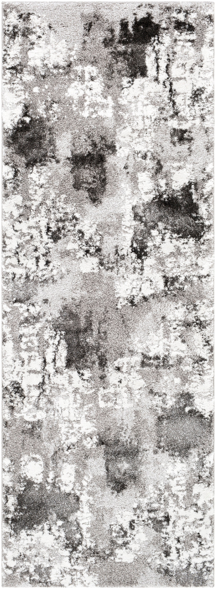 Venice VNE-2308 Modern Polypropylene Rug VNE2308-9123 Medium Gray, Charcoal, Light Gray, Ivory 100% Polypropylene 9' x 12'3"