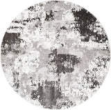 Venice VNE-2308 Modern Polypropylene Rug VNE2308-710RD Medium Gray, Charcoal, Light Gray, Ivory 100% Polypropylene 7'10" Round