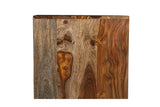 Porter Designs Waves Solid Sheesham Wood Modern Nightstand Brown 04-196-04-W003