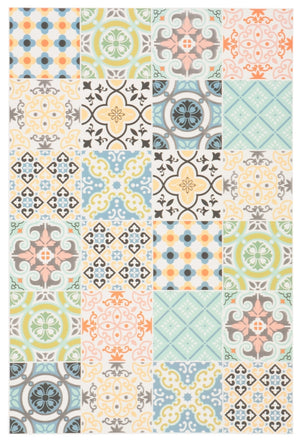 Vinyl Floor 112  Not Available Polyvinyl Chloride (Pvc) Rug Blue / Yellow