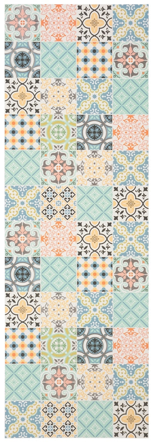 Vinyl Floor 112  Not Available Polyvinyl Chloride (Pvc) Rug Blue / Yellow