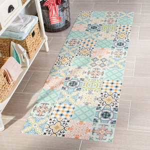 Vinyl Floor 112  Not Available Polyvinyl Chloride (Pvc) Rug Blue / Yellow