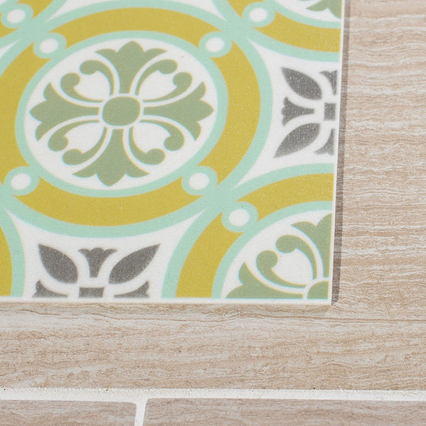 Vinyl Floor 112  Not Available Polyvinyl Chloride (Pvc) Rug Blue / Yellow