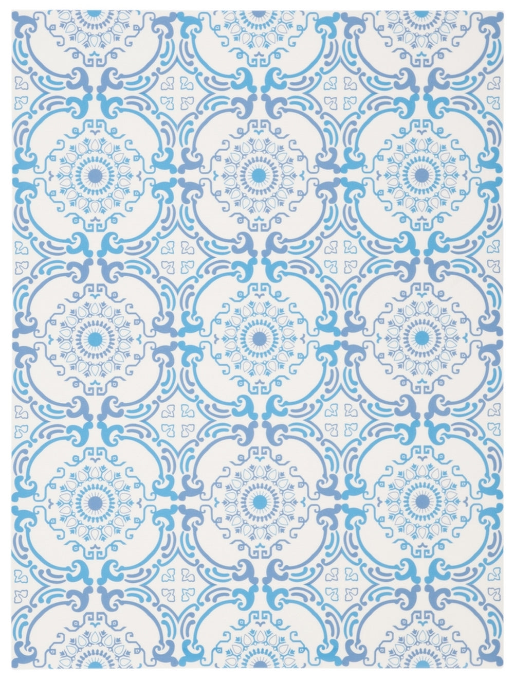 Vinyl Floor 113  Not Available Polyvinyl Chloride (Pvc) Rug Blue / Ivory