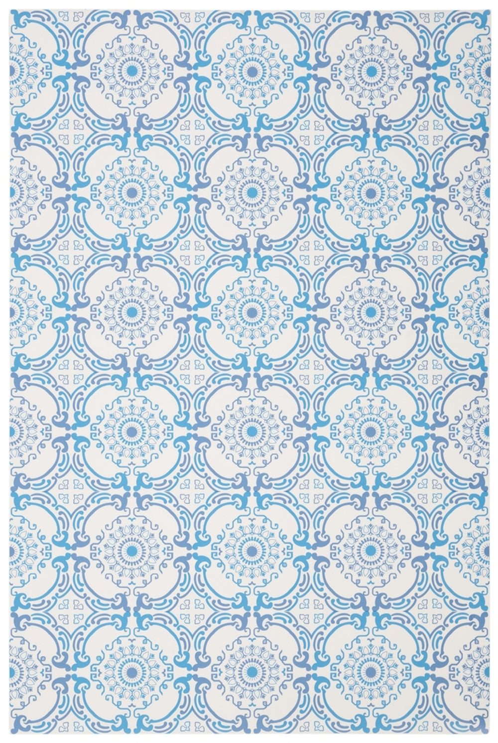 Vinyl Floor 113  Not Available Polyvinyl Chloride (Pvc) Rug Blue / Ivory