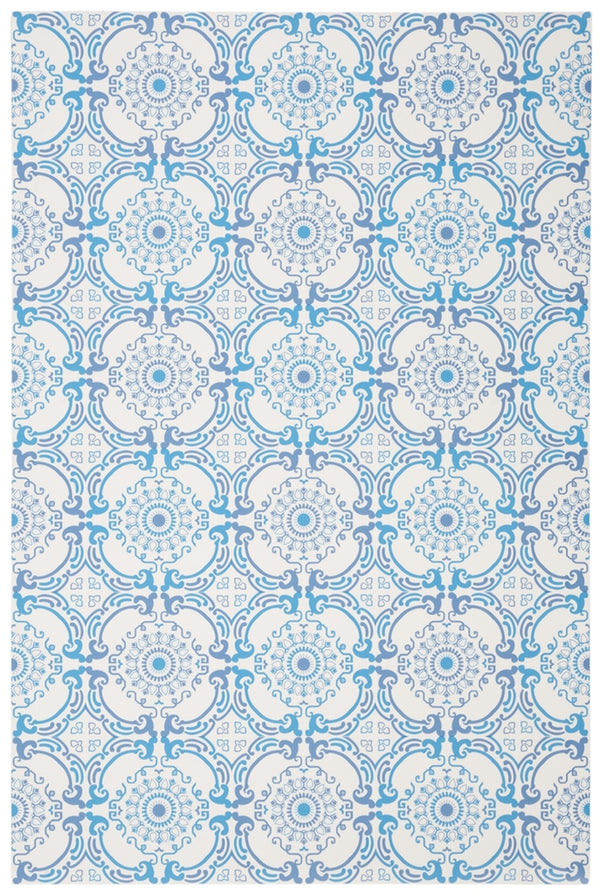 Vinyl Floor 113  Not Available Polyvinyl Chloride (Pvc) Rug Blue / Ivory