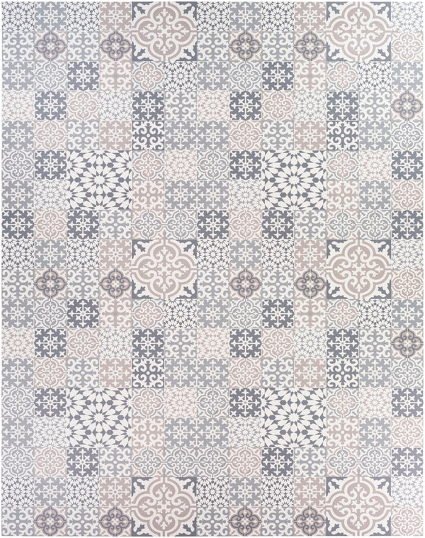 Vinilo VNL-2306 Traditional Vinyl Rug VNL2306-6682 Cream, Medium Gray, Taupe 100% Vinyl 6'6" x 8'2"
